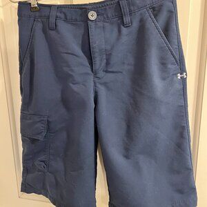 Under Armour Youth Large HeatGear Cargo Shorts – Navy • Cool + Comfy